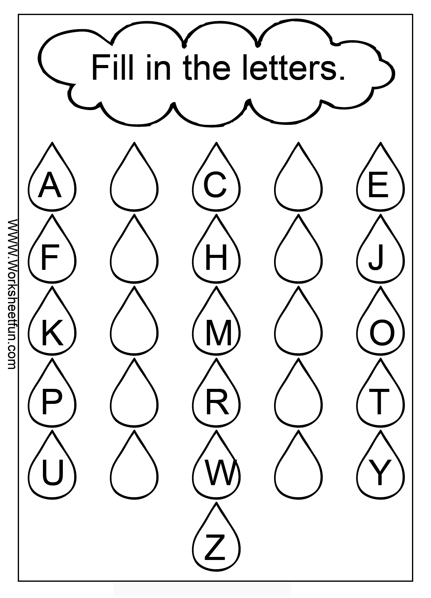 Missing Uppercase Letters – Missing Capital Letters  Free Printable In Alphabet Worksheets Pdf