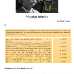 Mistaken Identitymark Twain  Interactive Worksheet Together With Mark Twain Worksheets