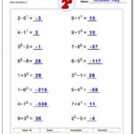 Mixed Addition And Subtraction With Exponents Regarding Operations With Exponents Worksheet