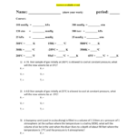 Mixed Gas Law Worksheet Answers Available At End Name Show With Mixed Gas Laws Worksheet Answers