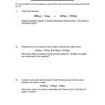 Mixed Mole Stoichiometry Worksheet Throughout Stoichiometry Practice Worksheet