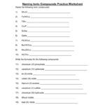 Mixed Naming Worksheet Ionic Covalent And Acids Cursive Worksheets Along With Mixed Naming Worksheet Ionic Covalent And Acids