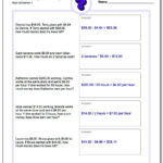 Mixed Operation Money Word Problems With Extra Facts Regarding Money Word Problems Worksheets