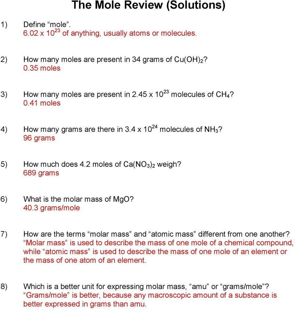 Molar Mass Worksheet Answer Key Pdf Molar Mass Worksheet Answer Key As Well As The Mole And Avogadro039S Number Worksheet Answers
