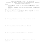 Moleparticle Practice Worksheet Inside Worksheet Mole Problems