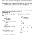 Moles  Stoichiometry Worksheet W1 Avogadro's Number For Moles And Mass Worksheet