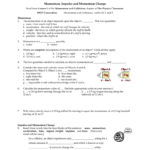 Momentum Packet 1 Name Period Date As Well As Controlling A Collision Worksheet Answers