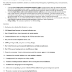 Monetary Policy Worksheet Pertaining To Tools Of The Federal Reserve Worksheet Answer Key