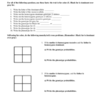 Monohybrid Crosses Practice Regarding Monohybrid Cross Problems 2 Worksheet With Answers