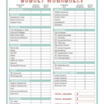 Monthly Familyt Worksheet Excelting Worksheets Freelanner Template ... And Family Reunion Payment Spreadsheet