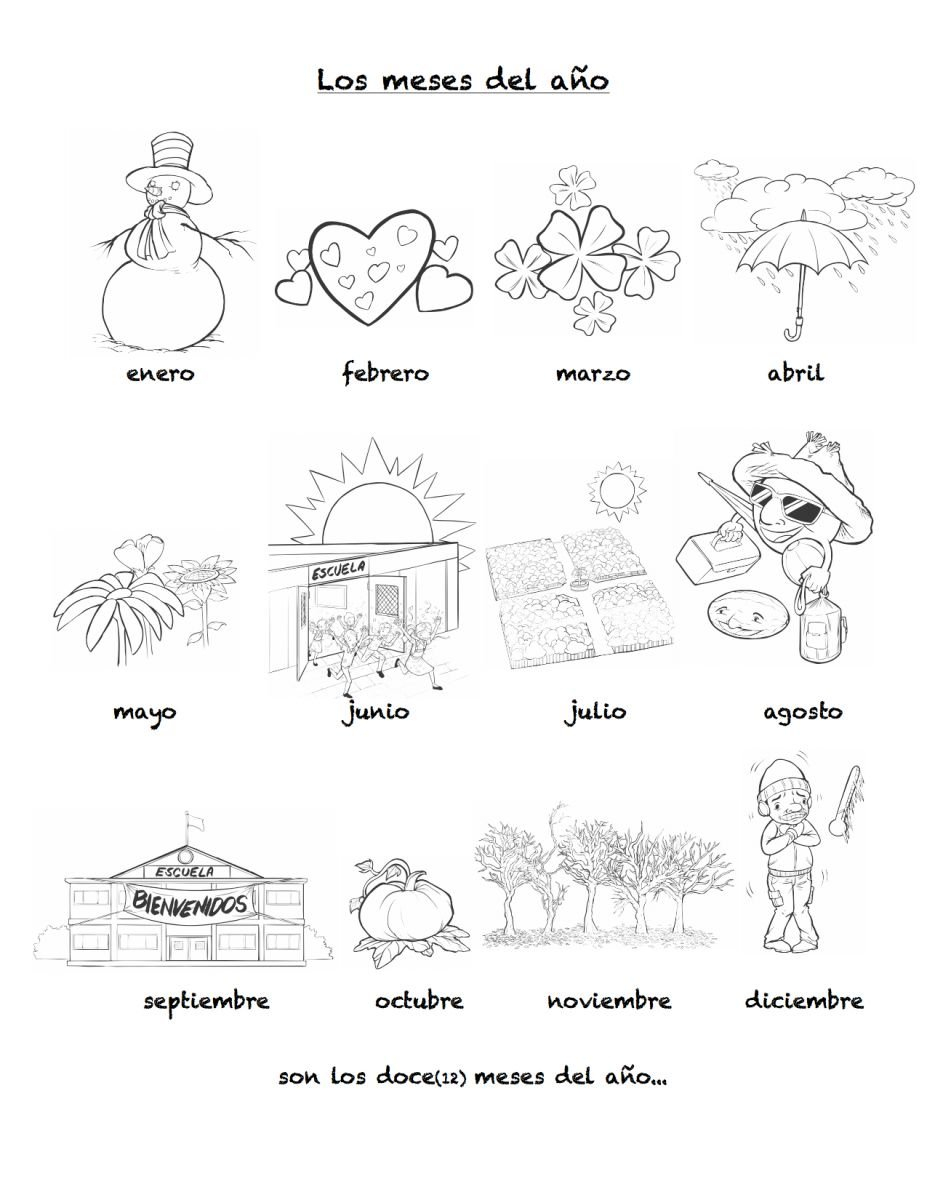 Months Of The Year In Spanish  Rockalingua Along With Spanish Worksheets Elementary