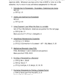 Mpm1D Unit 2 Outline – Algebra Simplifying Polynomial For Unit 2 Worksheet 8 Factoring Polynomials Answer Key