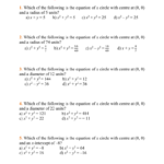 Mpm2D Equation Of A Circle Worksheet Or Circles Worksheet Find The Center And Radius Of Each