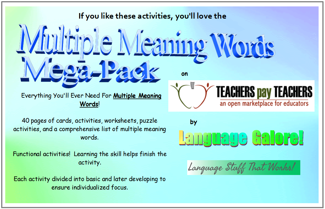 Multiple Meaning Words – Activities Worksheets Word Lists And And Multiple Meaning Words Worksheets 5Th Grade