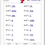 Multiplication With Exponents For Multiplying And Dividing Exponents Worksheets Pdf