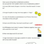 Multiplication Word Problem Worksheets 3Rd Grade With 4Th Grade Math Word Problems Worksheets Pdf