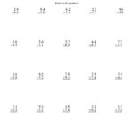Multiplication Worksheets With Decimals  Cmediadrivers Throughout Multiplying Decimals Worksheets 6Th Grade