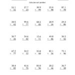Multiplying 3Digit Tenths2Digit Whole Numbers A Throughout Multiplying Decimals Worksheet