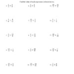 Multiplying And Dividing Fractions A And Multiplying And Dividing Positive And Negative Fractions Worksheet