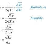 Multiplying And Dividing Radical Expressions Intended For Rationalizing The Denominator Worksheet