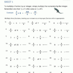Multiplying Fractions In Integers Worksheets With Answers For Grade 6