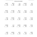 Multiplying Various Decimals2Digit Whole Numbers A With Multiplying Decimals Worksheet
