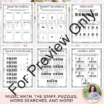 Music Theory And Activity Worksheets Digital Res  Jw Pepper Within Piano Theory Worksheets