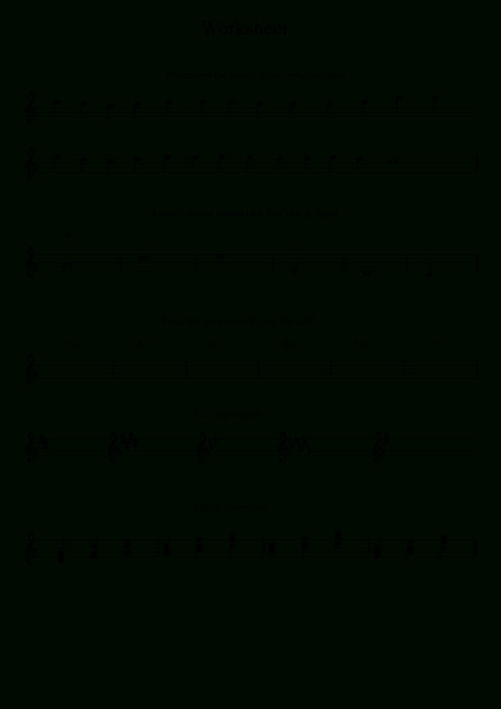 Music Theory Worksheets Musescore Inside Note Naming Worksheets Pdf Hot Sex Picture 