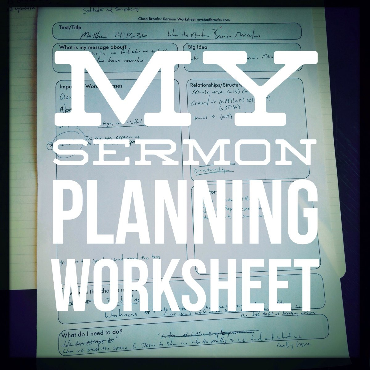 My Sermon Planning Worksheet Regarding Sermon Preparation Worksheet