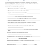Name Chapter 6 Thermal Energy Heat Temperature You Should Throughout Thermal Energy Transfer Worksheet