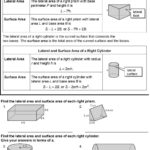 Name Date Class Lateral And Surface Area Of A Right Prism The Along With 11 2 Surface Areas Of Prisms And Cylinders Worksheet Answers