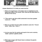 Name Period Gattaca Film Questions Answer Questions Or Gattaca Movie Worksheet Answer Key