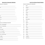 Naming Ionic Compounds Practice Worksheet And Ionic Compounds Worksheet