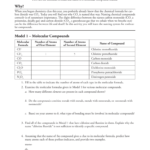 Naming Molecular Compounds In Molecules And Compounds Worksheet