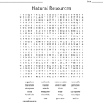 Natural Resources Word Search  Wordmint For Natural Resources Worksheets