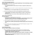 Nature Of Light Review Sheet Answer Key Or Energy Transformation Worksheet Answer Key