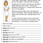 Nelly The Nurse  Reading Comprehension Worksheet  Free Esl With Regard To Esl Reading Comprehension Worksheets For Adults