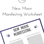 New Moon Manifesting Worksheet  Law Of Attraction Worksheet   Etsy Intended For Law Of Attraction Worksheets