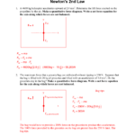 Newtons 2Nd Law Key  Northwest Isd Moodle For Net Force And Acceleration Worksheet Answers