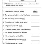 Nouns Worksheets And Printouts For Nouns Worksheet 4Th Grade