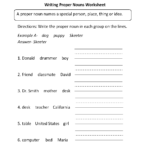Nouns Worksheets  Proper And Common Nouns Worksheets Together With Nouns Worksheet 4Th Grade
