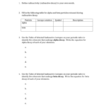 Nuclear Chemistry Worksheet For Isotope Notation Chem Worksheet 4 2