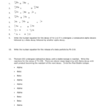 Nuclear Reaction Worksheet For Nuclear Chemistry Worksheet Answer Key
