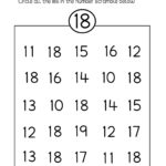 Number 18 Writing Counting And Identification Printable Worksheets Within Preschool Number Worksheets