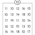 Number Ten Writing Counting And Identification Printable Worksheets Inside Preschool Number Worksheets