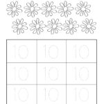 Number Ten Writing Counting And Identification Printable Worksheets Intended For Counting Worksheets For Kindergarten