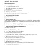 Nutrients Their Interactions  Answers  Worksheet  Biology With Regard To Vitamins Minerals And Water Worksheet Answers
