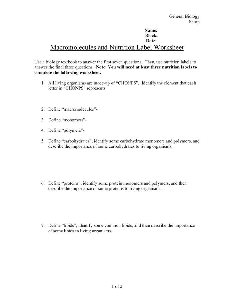 Nutrition Label Analysis Worksheet  Briefencounters Also Nutrition Label Analysis Worksheet
