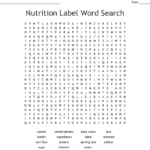 Nutrition Label Word Search  Wordmint Pertaining To Nutrition Label Worksheet Answers