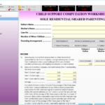 Ohio Child Support Software In Child Support Guidelines Worksheet